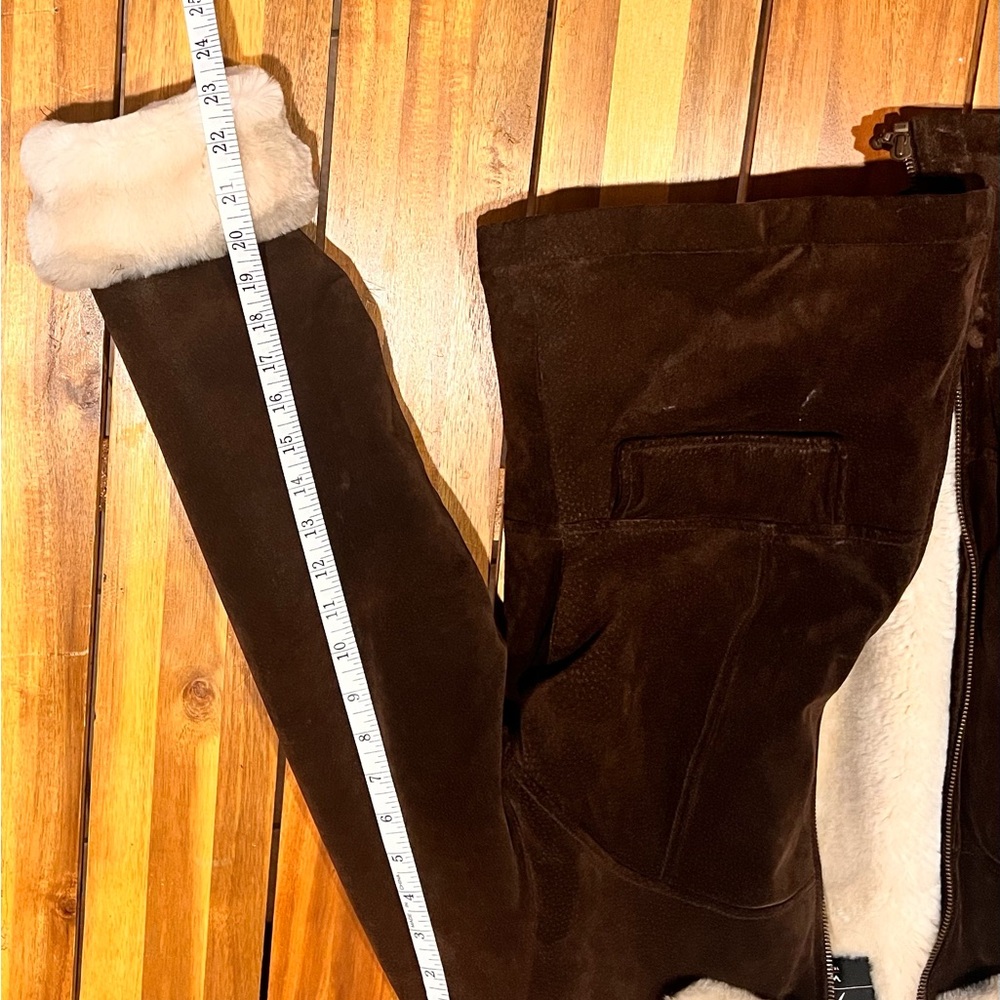 🌹Vintage 1999's  Wilson's Leather Maxima Women Suede Coat Faux Fur Lining Jacket - Picture 11 of 16